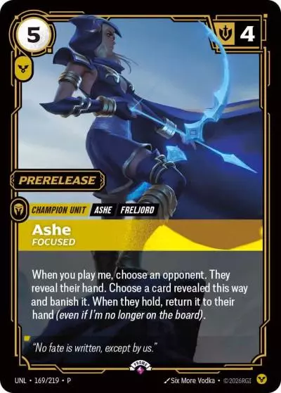 Ashe, Focused - UNL-169-p - Promotional Cards - Riftbound card